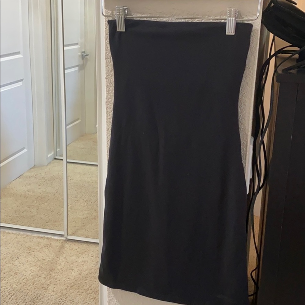 All Saints Black Tunic Length Tube Top